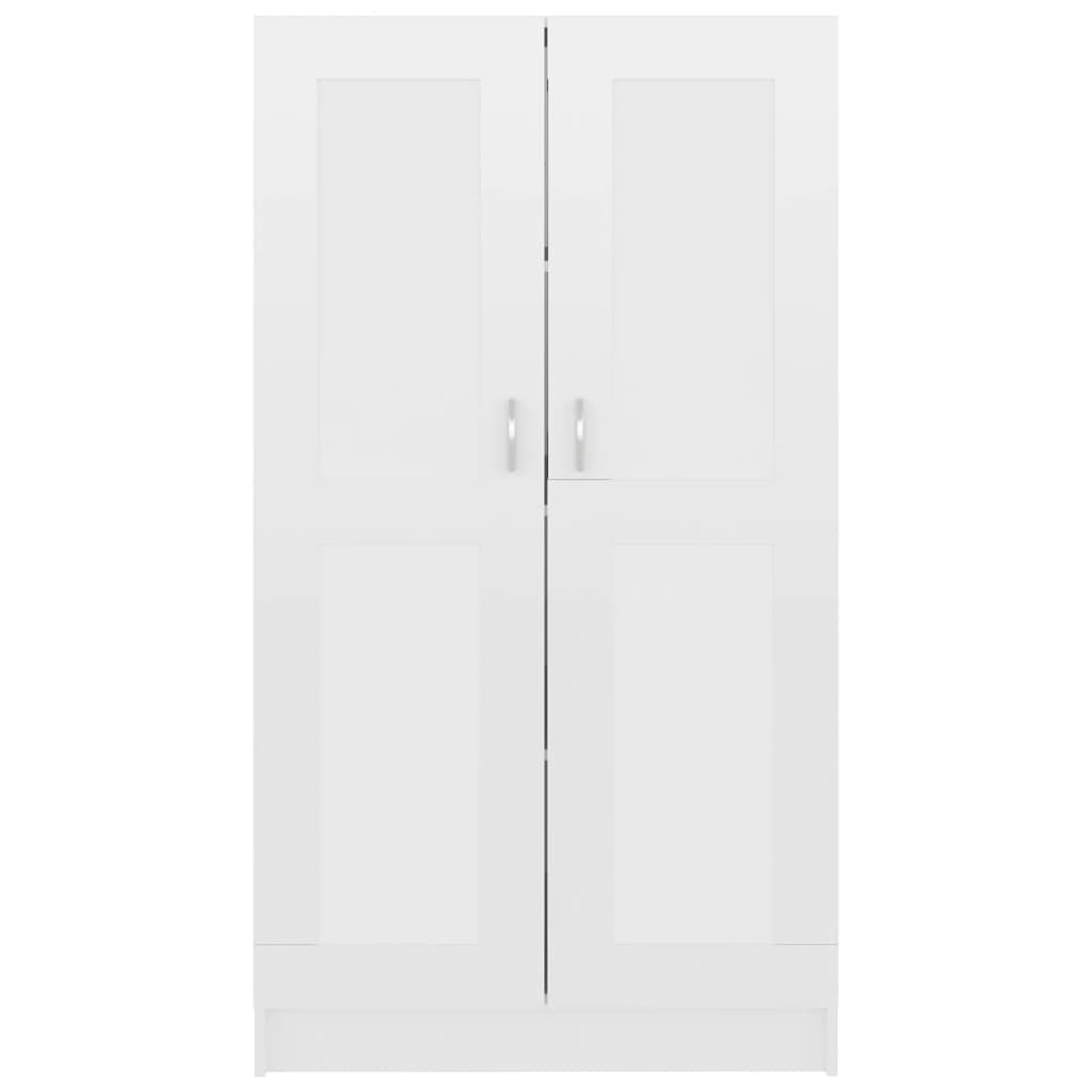 Boekenkast 82,5X30,5X50 Cm Bewerkt Hout 82.5 x 30.5 x 150 cm Hoogglans wit