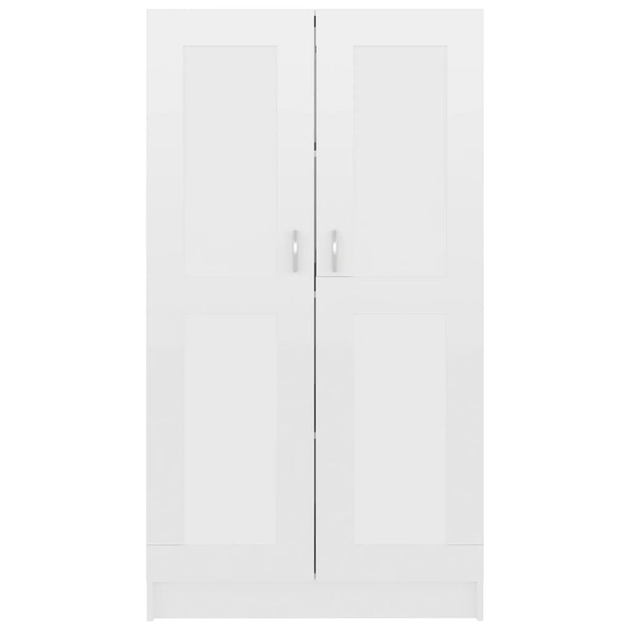 Boekenkast 82,5X30,5X50 Cm Bewerkt Hout 82.5 x 30.5 x 150 cm Hoogglans wit