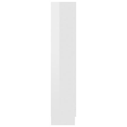 Boekenkast 82,5X30,5X50 Cm Bewerkt Hout 82.5 x 30.5 x 150 cm Hoogglans wit