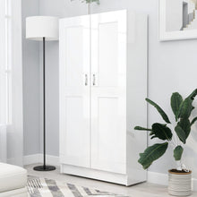 Boekenkast 82,5X30,5X50 Cm Bewerkt Hout 82.5 x 30.5 x 150 cm Hoogglans wit