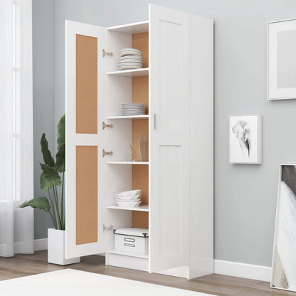 Boekenkast 82,5X30,5X85,5 Cm Spaanplaat 82.5 x 30.5 x 185.5 cm Wit