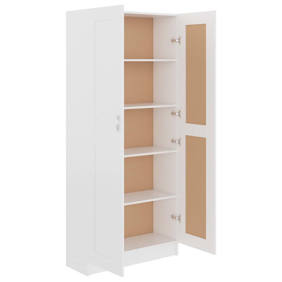 Boekenkast 82,5X30,5X85,5 Cm Spaanplaat 82.5 x 30.5 x 185.5 cm Wit