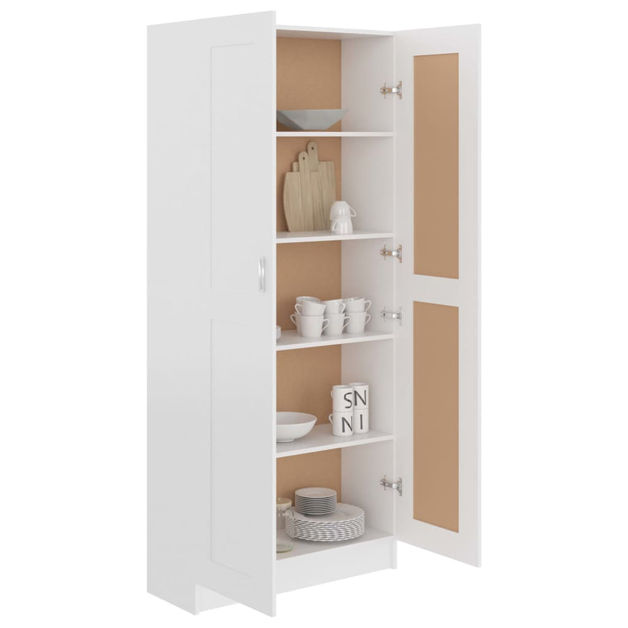 Boekenkast 82,5X30,5X85,5 Cm Spaanplaat 82.5 x 30.5 x 185.5 cm Wit