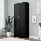 Bookcase 82.5x30.5x185.5 cm engineered wood black