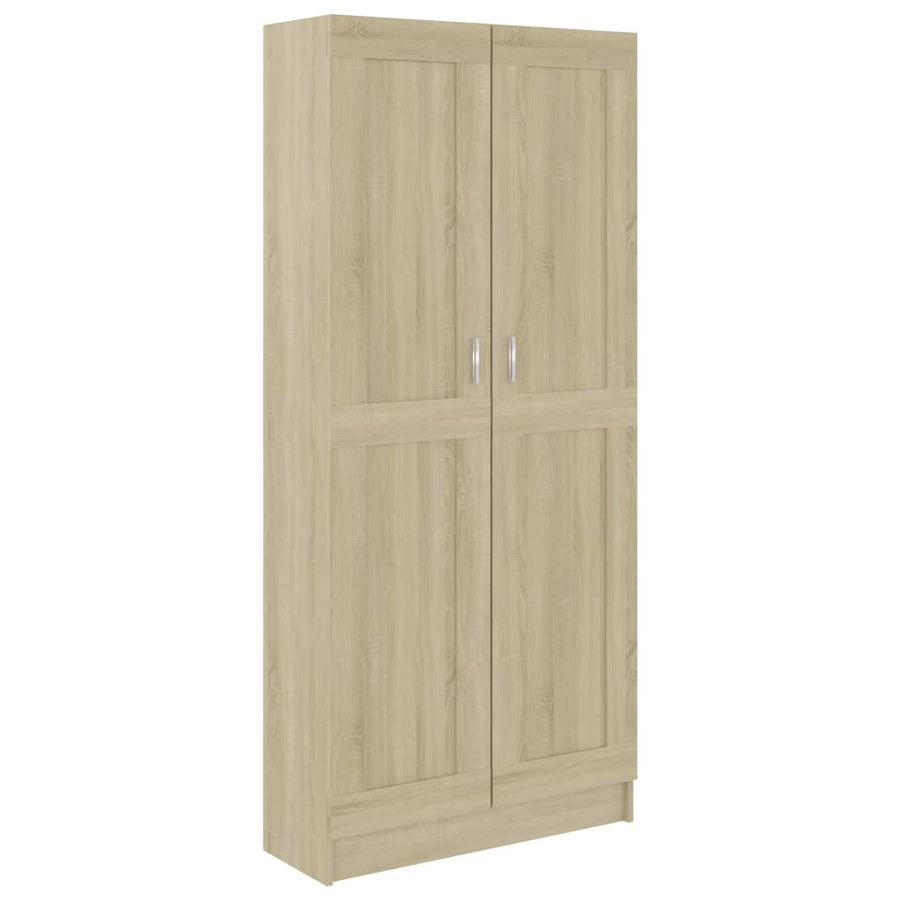 Boekenkast 82,5X30,5X85,5 Cm Spaanplaat Kleur 82.5 x 30.5 x 185.5 cm Sonoma eiken