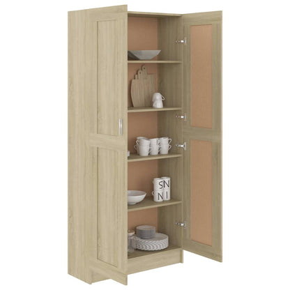 Boekenkast 82,5X30,5X85,5 Cm Spaanplaat Kleur 82.5 x 30.5 x 185.5 cm Sonoma eiken