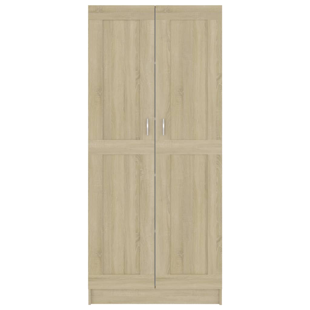 Boekenkast 82,5X30,5X85,5 Cm Spaanplaat Kleur 82.5 x 30.5 x 185.5 cm Sonoma eiken