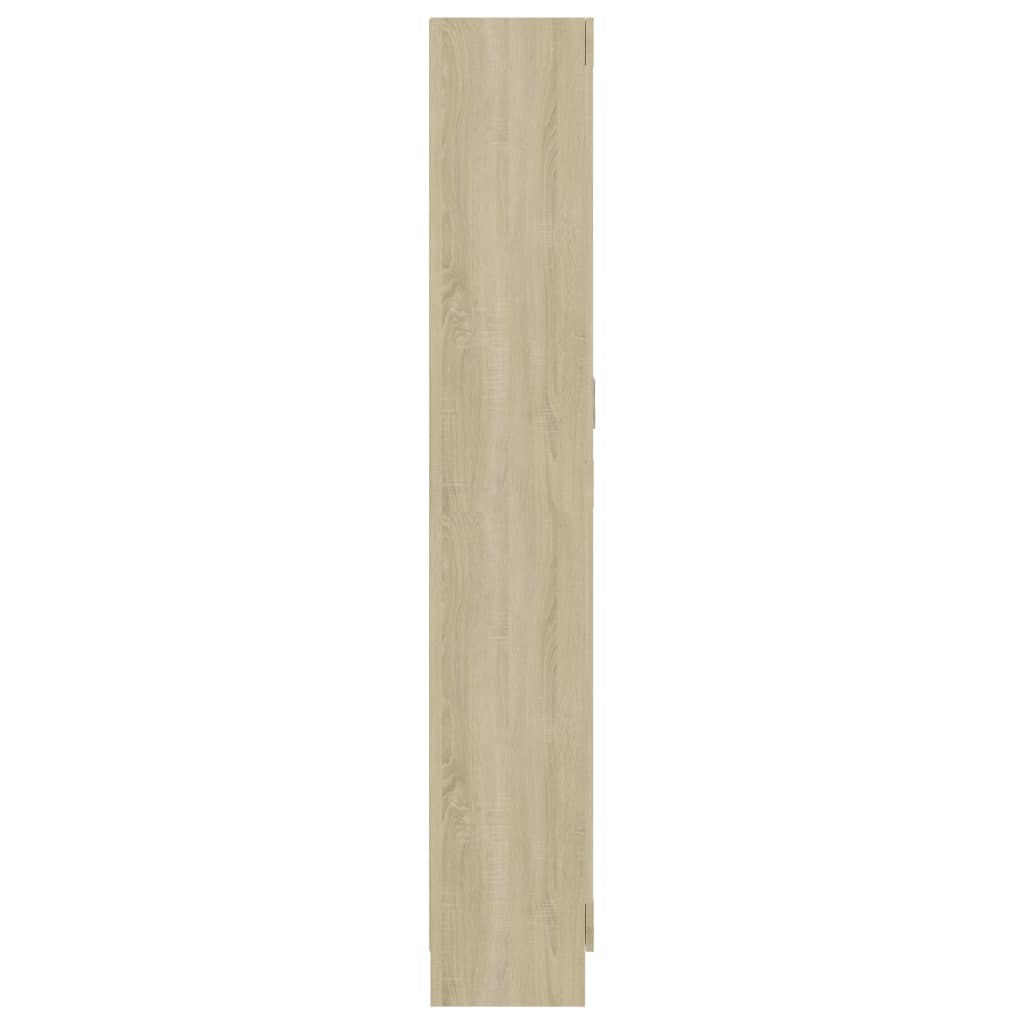 Boekenkast 82,5X30,5X85,5 Cm Spaanplaat Kleur 82.5 x 30.5 x 185.5 cm Sonoma eiken