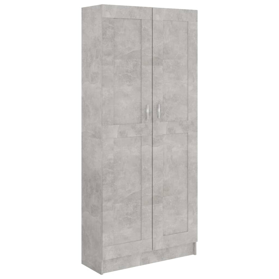 Boekenkast 82,5X30,5X85,5 Cm Spaanplaat 82.5 x 30.5 x 185.5 cm Betongrijs