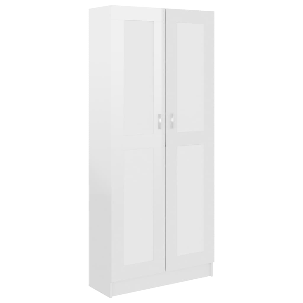 Boekenkast 82,5X30,5X85,5 Cm Spaanplaat 82.5 x 30.5 x 185.5 cm Hoogglans wit