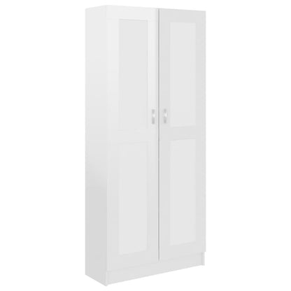 Boekenkast 82,5X30,5X85,5 Cm Spaanplaat 82.5 x 30.5 x 185.5 cm Hoogglans wit