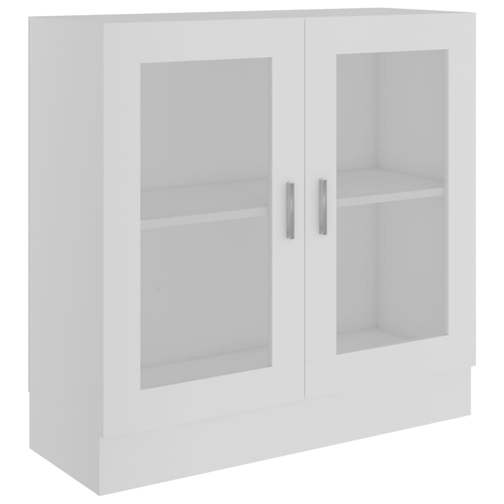 Vitrinekast 82,5X30,5X80 Cm Bewerkt Hout 82.5 x 30.5 x 80 cm Wit