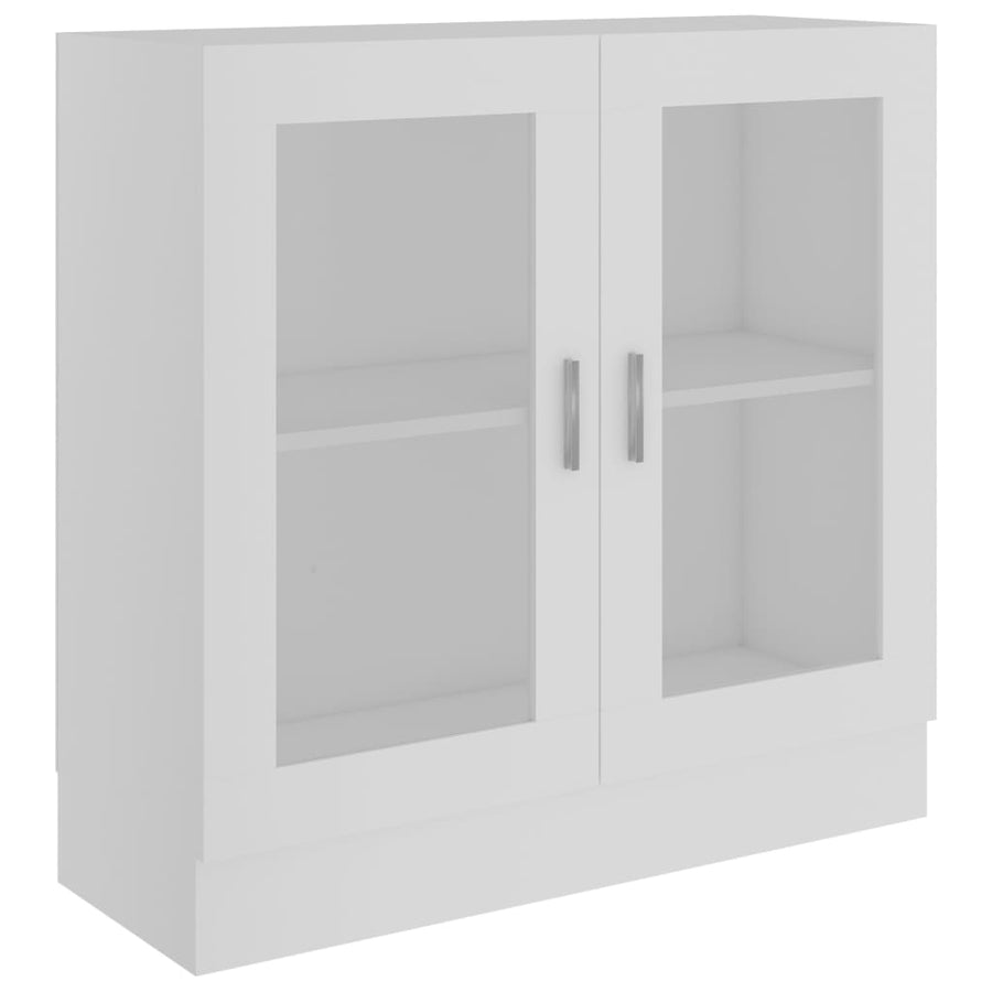 Vitrinekast 82,5X30,5X80 Cm Bewerkt Hout 82.5 x 30.5 x 80 cm Wit