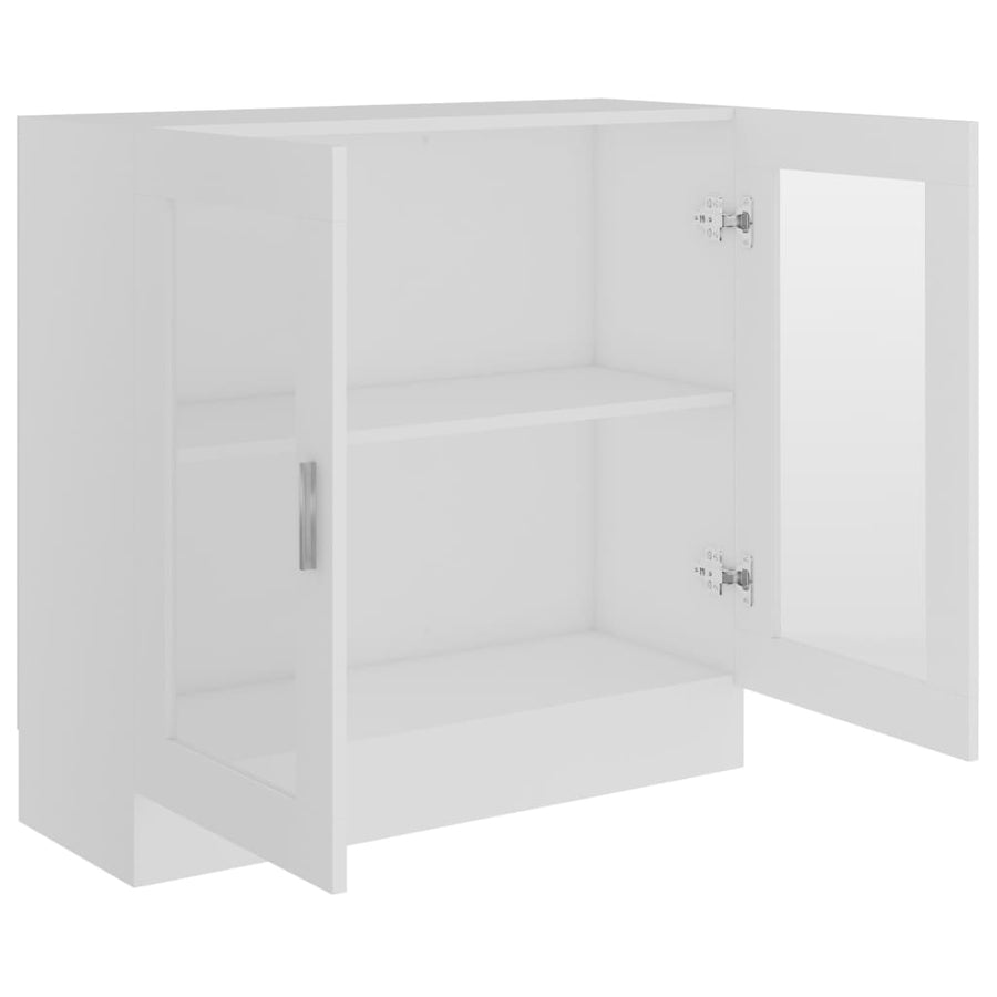 Vitrinekast 82,5X30,5X80 Cm Bewerkt Hout 82.5 x 30.5 x 80 cm Wit