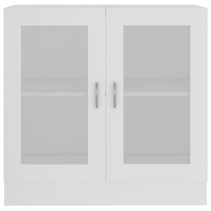 Vitrinekast 82,5X30,5X80 Cm Bewerkt Hout 82.5 x 30.5 x 80 cm Wit