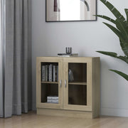 Vitrinekast 82,5x30,5x80 cm spaanplaat sonoma eiken