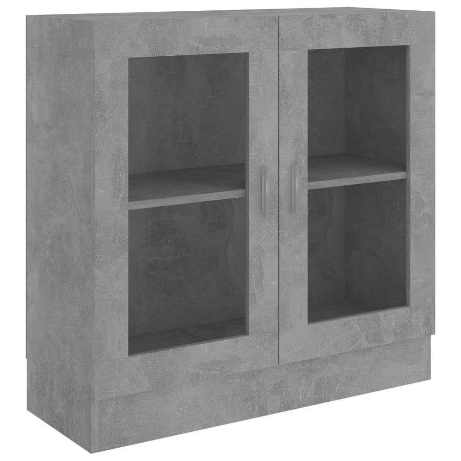 Vitrinekast 82,5x30,5x80 cm spaanplaat betongrijs 82.5 x 30.5 x 80 cm Betongrijs