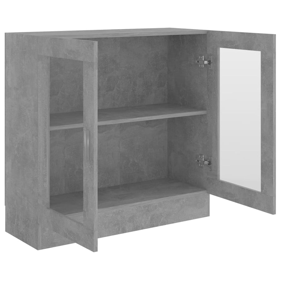 Vitrinekast 82,5x30,5x80 cm spaanplaat betongrijs 82.5 x 30.5 x 80 cm Betongrijs