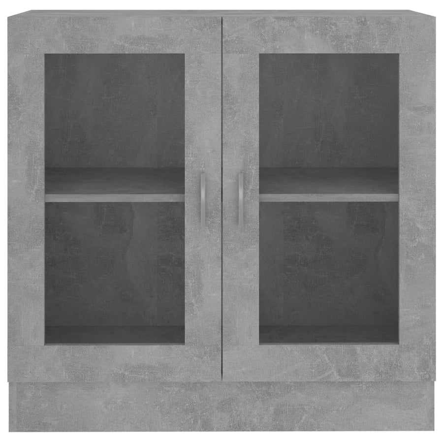 Vitrinekast 82,5x30,5x80 cm spaanplaat betongrijs 82.5 x 30.5 x 80 cm Betongrijs