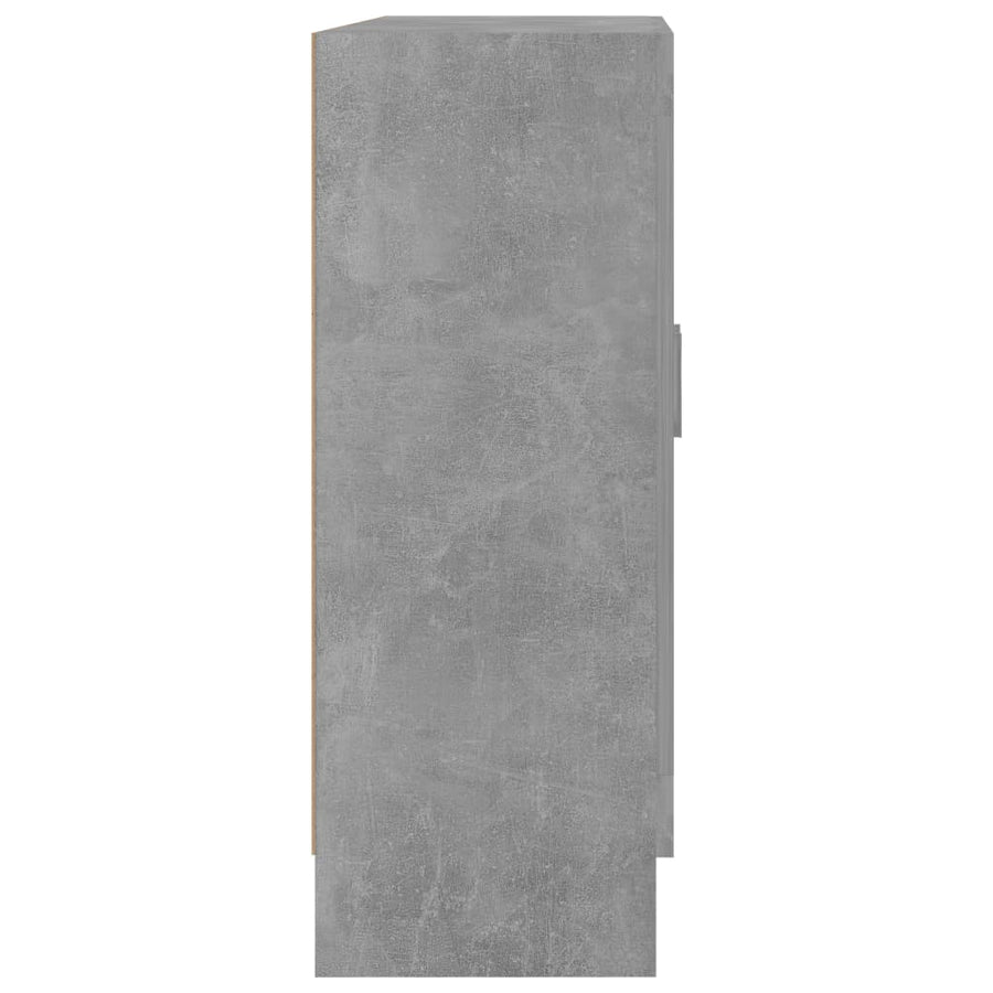 Vitrinekast 82,5x30,5x80 cm spaanplaat betongrijs 82.5 x 30.5 x 80 cm Betongrijs