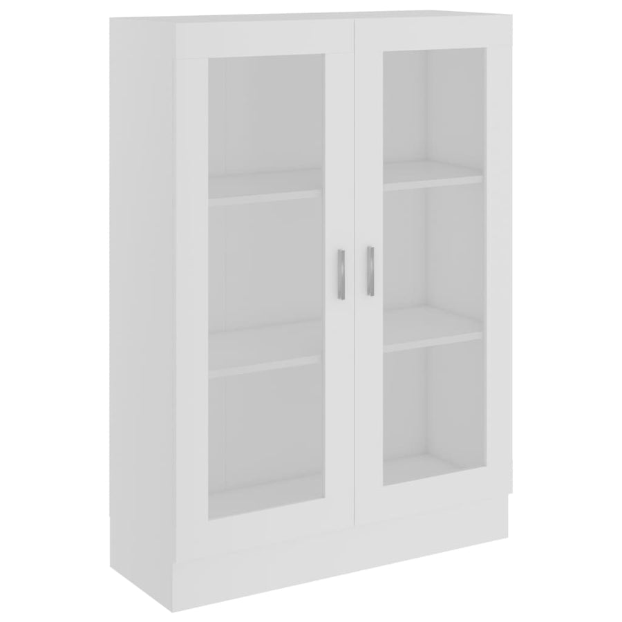 Vitrinekast 82,5X30,5X5 Cm Spaanplaat 82.5 x 30.5 x 115 cm Wit