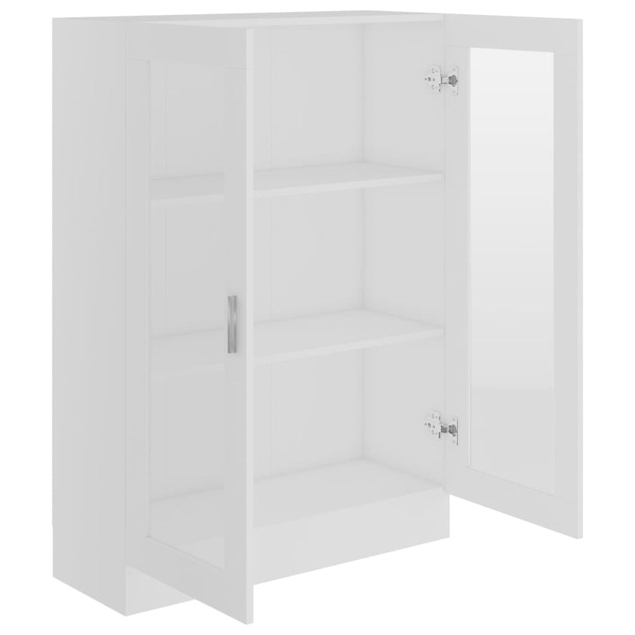 Vitrinekast 82,5X30,5X5 Cm Spaanplaat 82.5 x 30.5 x 115 cm Wit