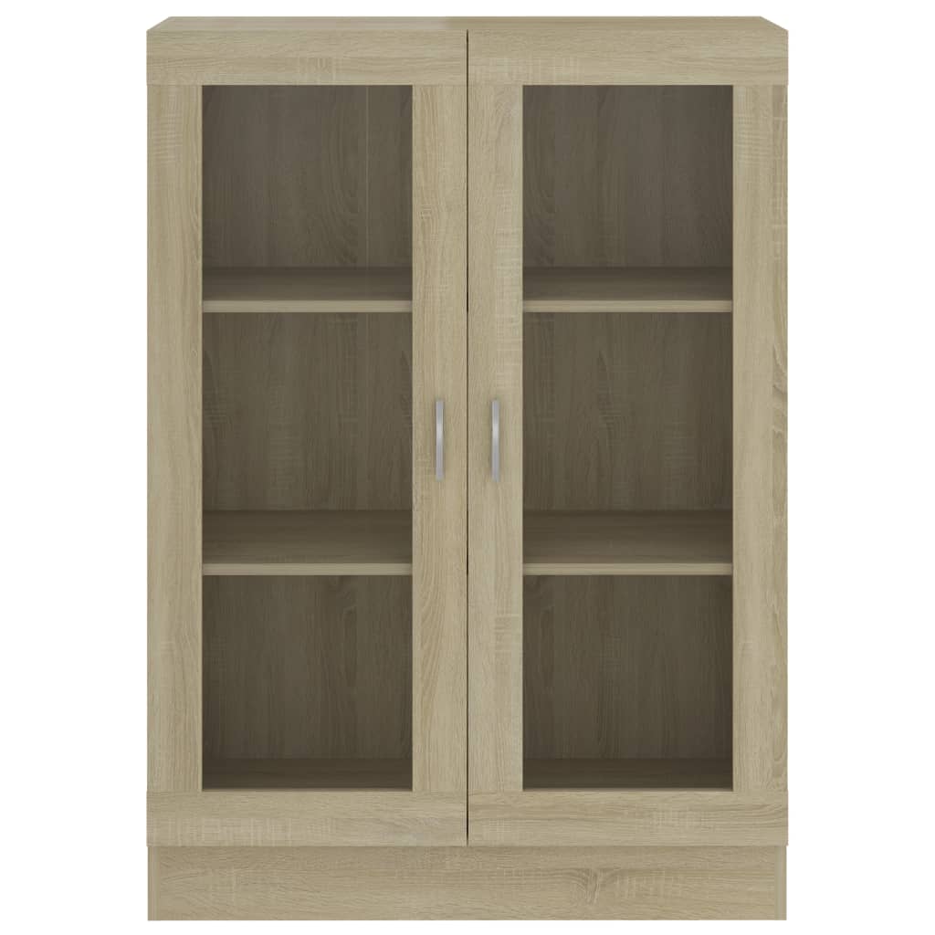 Vitrinekast 82,5x30,5x115 cm spaanplaat sonoma eikenkleurig 82.5 x 30.5 x 115 cm Sonoma eiken