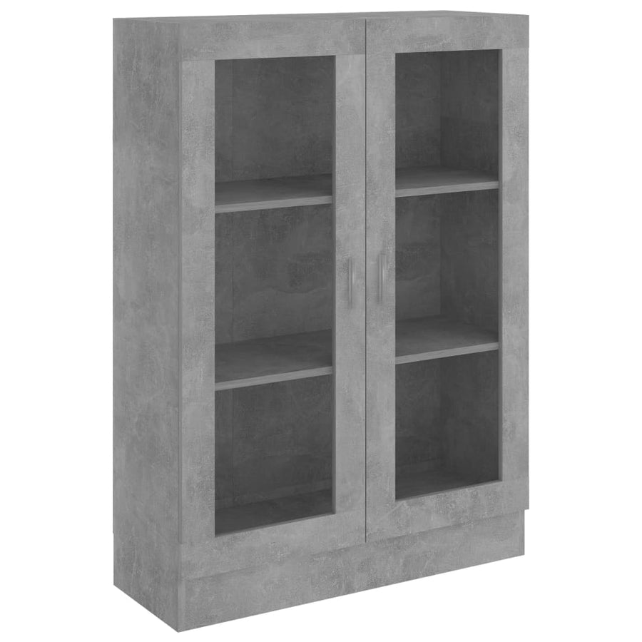 Vitrinekast 82,5x30,5x115 cm spaanplaat betongrijs 82.5 x 30.5 x 115 cm Betongrijs