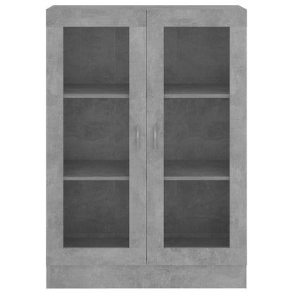 Vitrinekast 82,5x30,5x115 cm spaanplaat betongrijs 82.5 x 30.5 x 115 cm Betongrijs