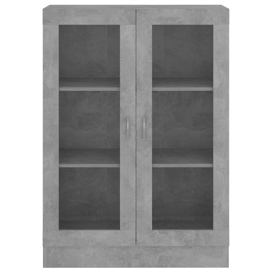 Vitrinekast 82,5x30,5x115 cm spaanplaat betongrijs 82.5 x 30.5 x 115 cm Betongrijs