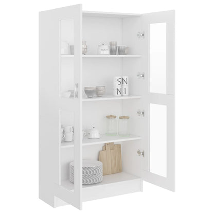Vitrinekast 82,5x30,5x150 cm spaanplaat wit 82.5 x 30.5 x 150 cm Wit