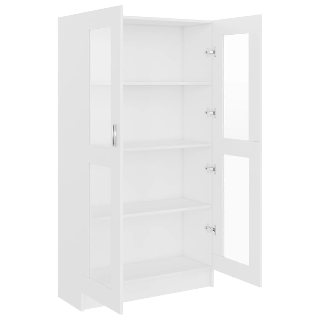 Vitrinekast 82,5x30,5x150 cm spaanplaat wit 82.5 x 30.5 x 150 cm Wit