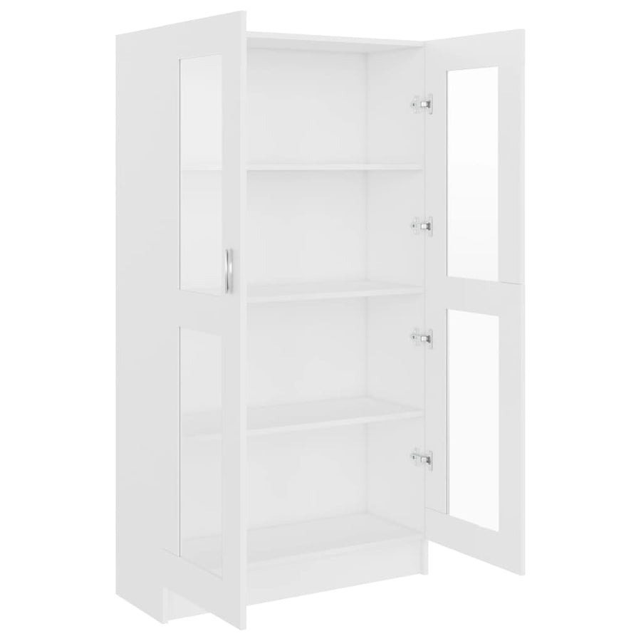 Vitrinekast 82,5x30,5x150 cm spaanplaat wit 82.5 x 30.5 x 150 cm Wit