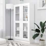 Display cabinet 82.5x30.5x150 cm engineered wood white
