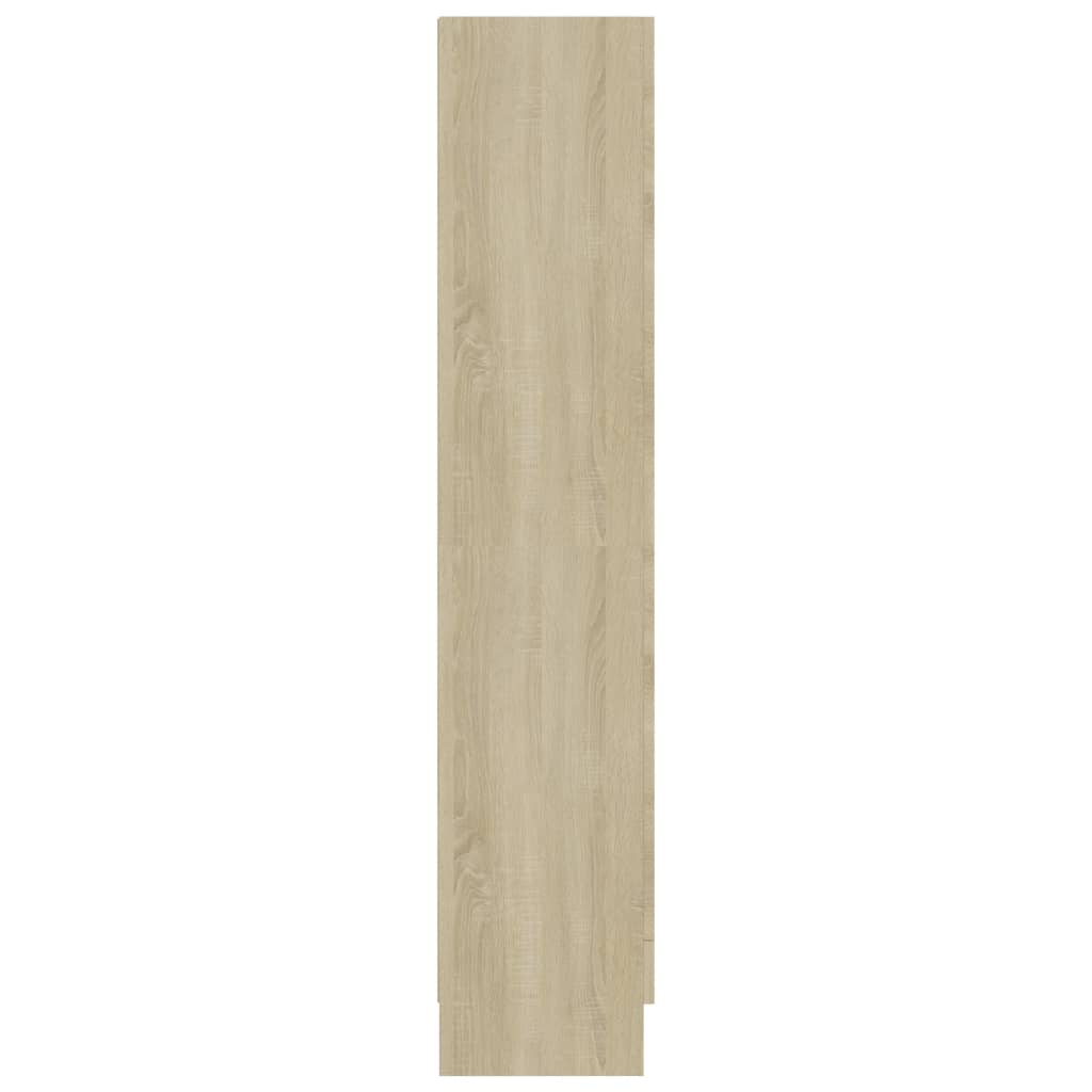Vitrinekast 82,5x30,5x150 cm spaanplaat sonoma eikenkleurig 82.5 x 30.5 x 150 cm Sonoma eiken