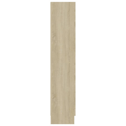 Vitrinekast 82,5x30,5x150 cm spaanplaat sonoma eikenkleurig 82.5 x 30.5 x 150 cm Sonoma eiken