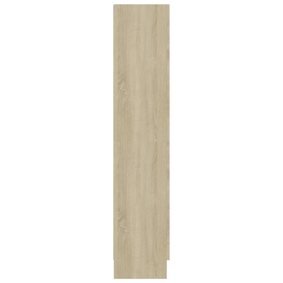 Vitrinekast 82,5x30,5x150 cm spaanplaat sonoma eikenkleurig 82.5 x 30.5 x 150 cm Sonoma eiken