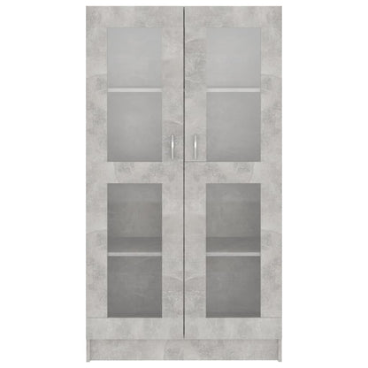 Vitrinekast 82,5x30,5x150 cm spaanplaat betongrijs 82.5 x 30.5 x 150 cm Betongrijs