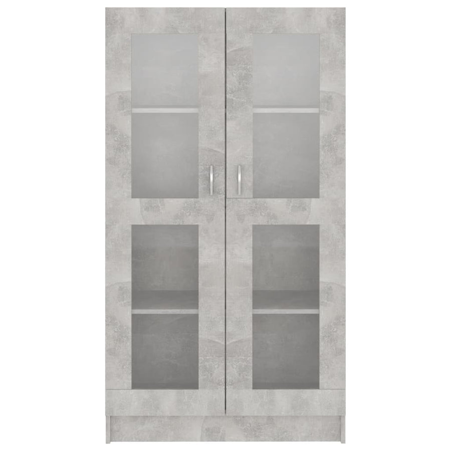 Vitrinekast 82,5x30,5x150 cm spaanplaat betongrijs 82.5 x 30.5 x 150 cm Betongrijs
