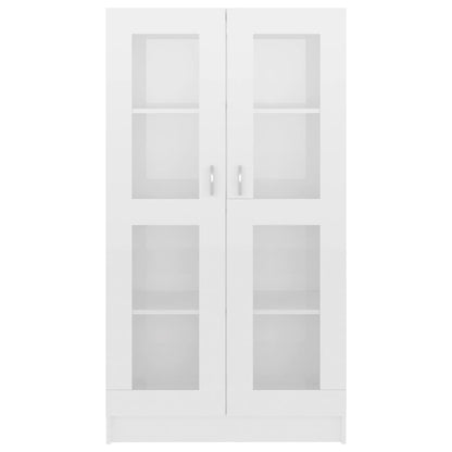 Vitrinekast 82,5x30,5x150 cm spaanplaat hoogglans wit 82.5 x 30.5 x 150 cm Hoogglans wit
