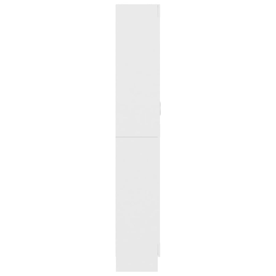 Vitrinekast 82,5X30,5X85,5 Cm Spaanplaat 82.5 x 30.5 x 185.5 cm Wit