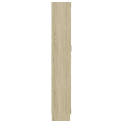 Vitrinekast 82,5x30,5x185,5 cm spaanplaat sonoma eikenkleurig 82.5 x 30.5 x 185.5 cm Sonoma eiken