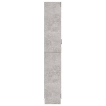 Vitrinekast 82,5X30,5X85,5 Cm Spaanplaat 82.5 x 30.5 x 185.5 cm Betongrijs