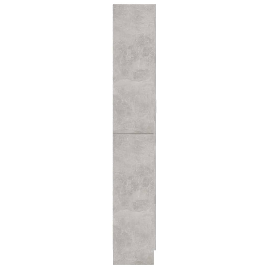 Vitrinekast 82,5X30,5X85,5 Cm Spaanplaat 82.5 x 30.5 x 185.5 cm Betongrijs