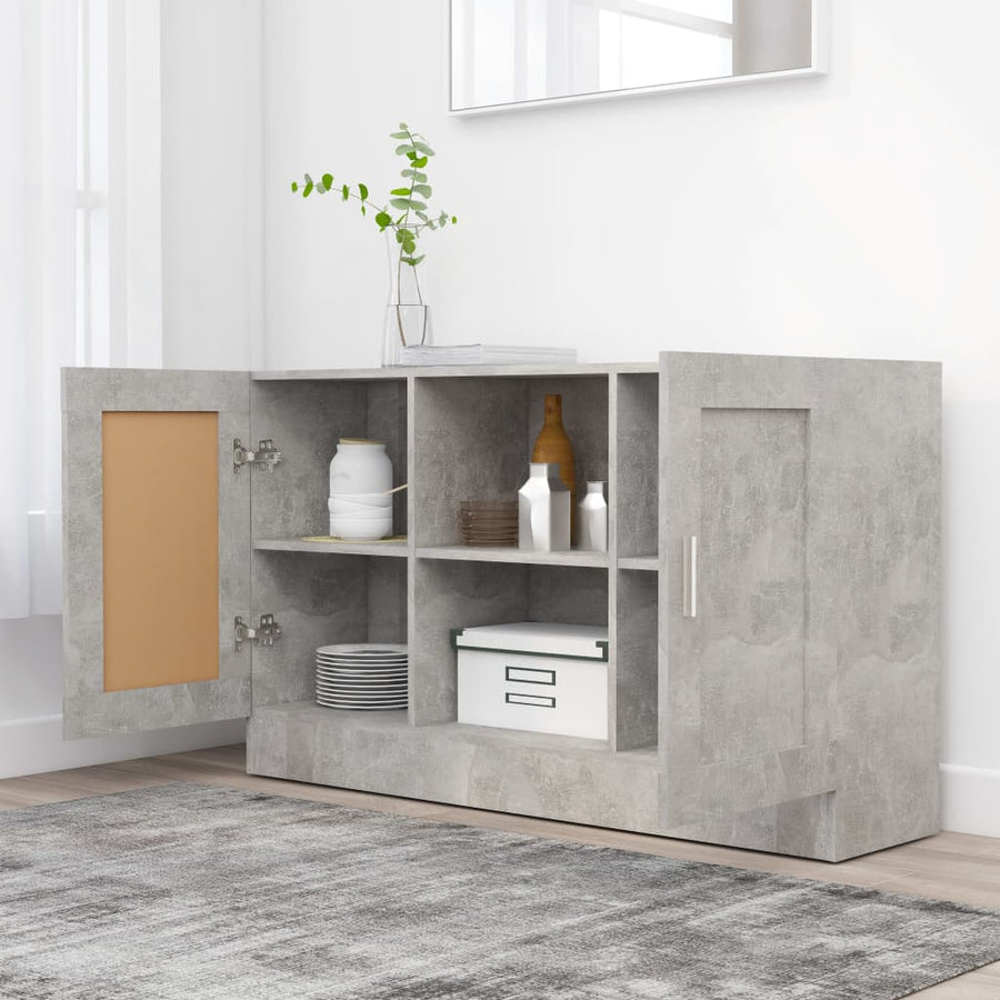 Dressoir 20X30,5X70 Cm Spaanplaat Betongrijs Bewerkt hout