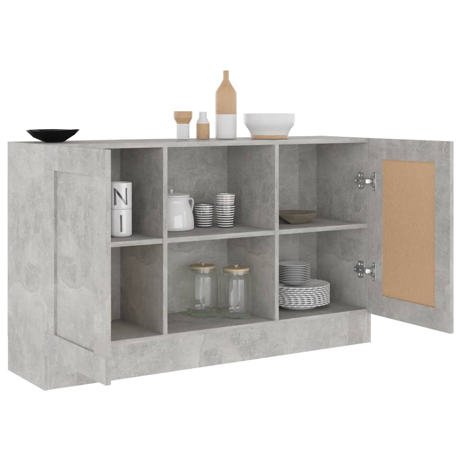 Dressoir 20X30,5X70 Cm Spaanplaat Betongrijs Bewerkt hout