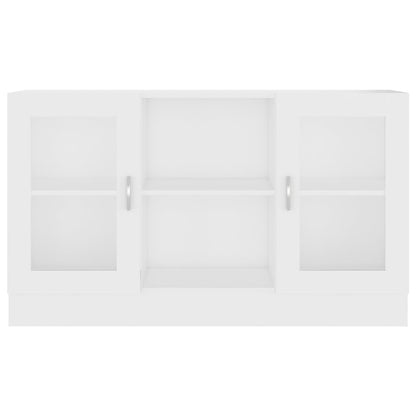 Vitrinekast 20X30,5X70 Cm Spaanplaat Wit Bewerkt hout en glas