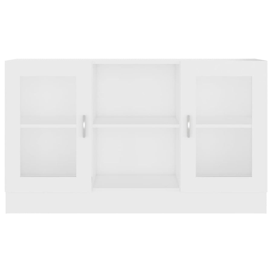 Vitrinekast 20X30,5X70 Cm Spaanplaat Wit Bewerkt hout en glas