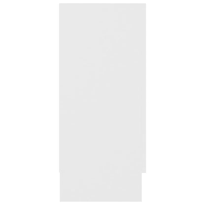 Vitrinekast 20X30,5X70 Cm Spaanplaat Wit Bewerkt hout en glas