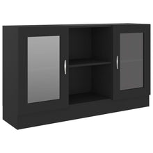 Vitrinekast 20X30,5X70 Cm Bewerkt Hout Zwart Bewerkt hout en glas